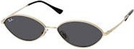 Ray-Ban RB 3757 Sonnenbrille, Vollrand, Oval, Metall, Gold, Grey, Unisex - Bild 1