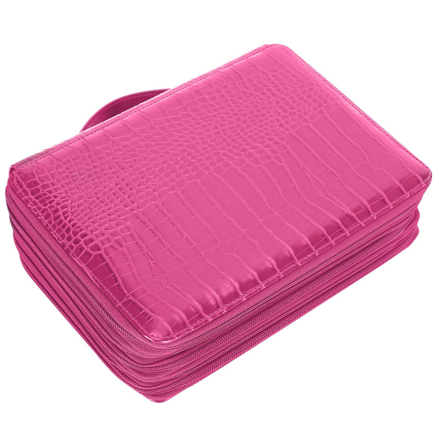 GoolRC Federmäppchen aus PU-Material mit Reißverschluss in Rosa und Violett - Bild 1