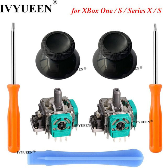 IVYUEEN Analog Stick 3D Thumbstick Sensor Modul Reparatursatz für Xbox One und Series S Controller in Schwarz - Bild 1