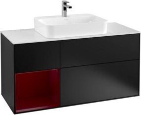 V&B Waschtischunterschrank Finion mit Wandbeleuchtung, Farbe: Weiß lackiert, Breite: 120 cm, Tiefe: 50,1 cm, Höhe: 50,1 cm - Bild 1