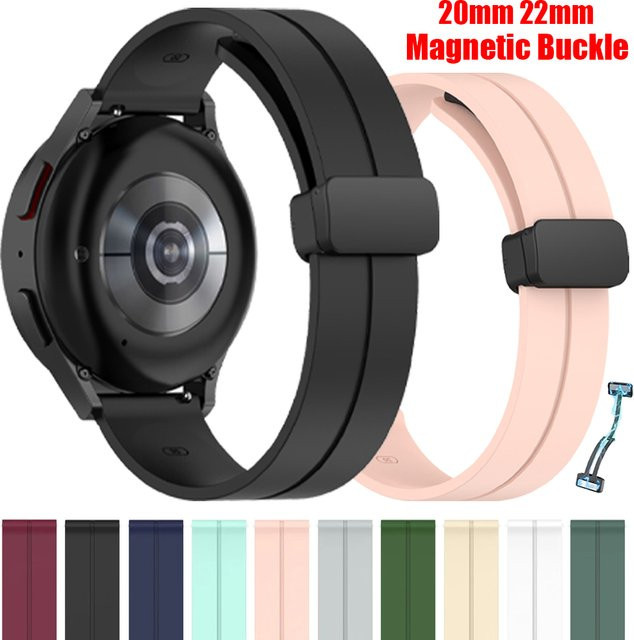 Huawei Uhrenarmband Silikon, Magnetische Schnalle, Schwarz, Unisex - Bild 1