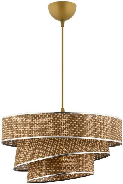 Opviq Pendelleuchte Couper in Silber und Beige aus Baumwolle und Metall, B/T/H: 40 x 40 x 72 cm, E27 - Bild 1