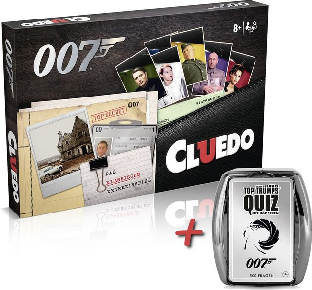 Winning Moves James Bond Cluedo & Top Trumps Quiz Bundle deutschsprachiges Spielset - Bild 1
