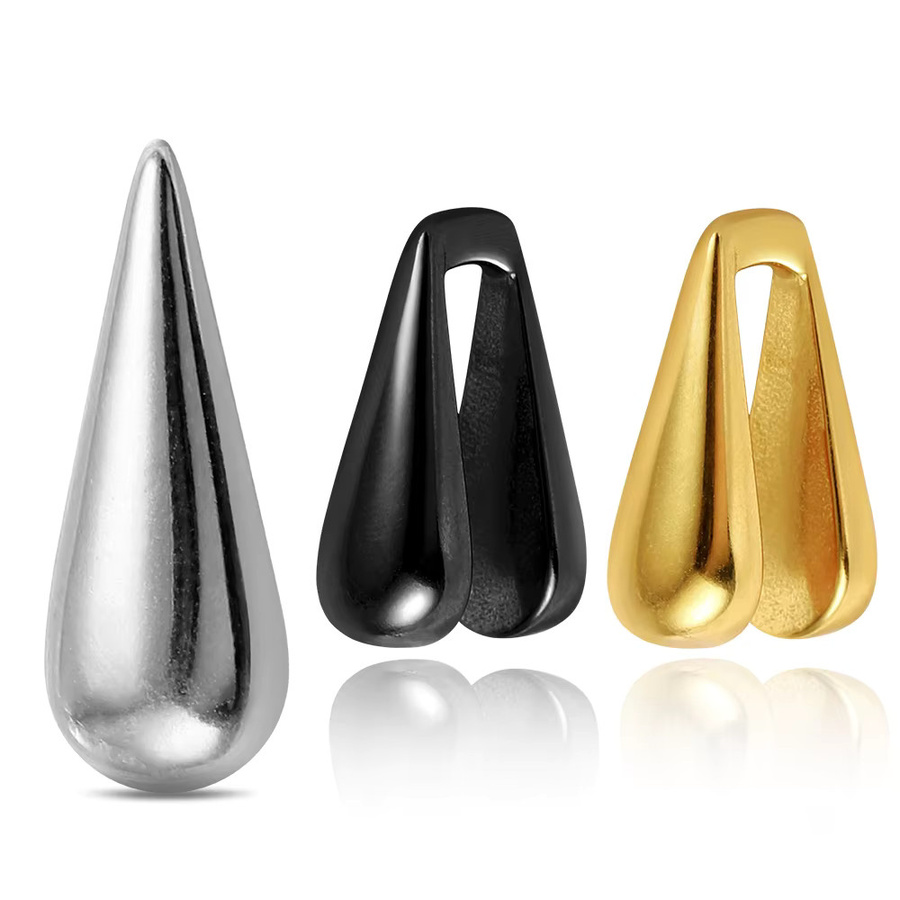 Ohrhänger Wassertropfen, Edelstahl, 10 mm, Unisex - Bild 5