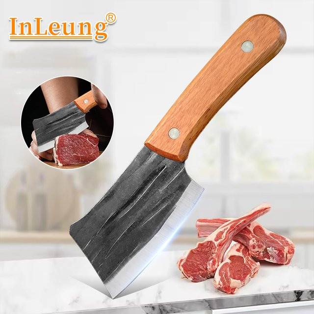 InLeung Allzweckmesser mit Holzgriff in Silber - Bild 1
