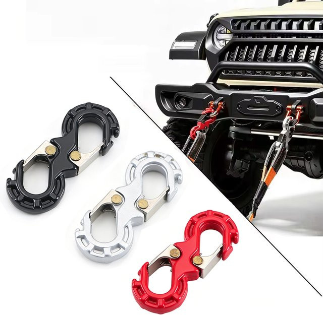 AJRC RC Auto Metall-Winde S-Typ Anhängerkupplung Dekoration, 1:10, Schwarz - Bild 1