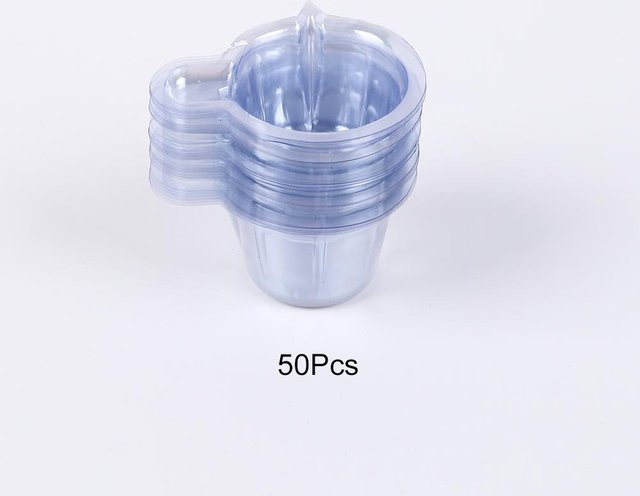 YULIN Einwegbecher aus Kunststoff für DIY Epoxidharz und Schmuckherstellung, 40 ml, Grau/Transparent, 50 oder 100 Stück - Bild 1