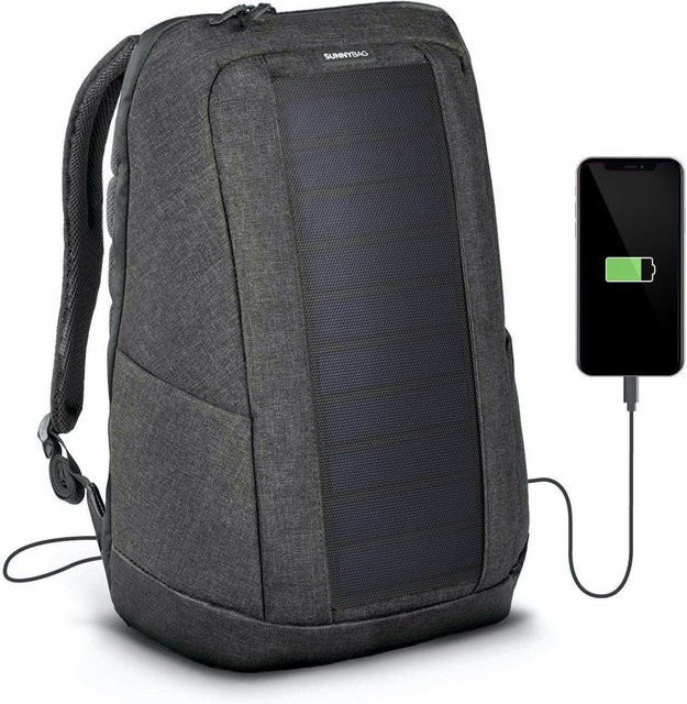 Sunnybag Solarrucksack ICONIC in Grau mit 7 Watt Solarleistung und USB-C Anschluss, B/H/T: 37 x 48 x 17 cm - Bild 2