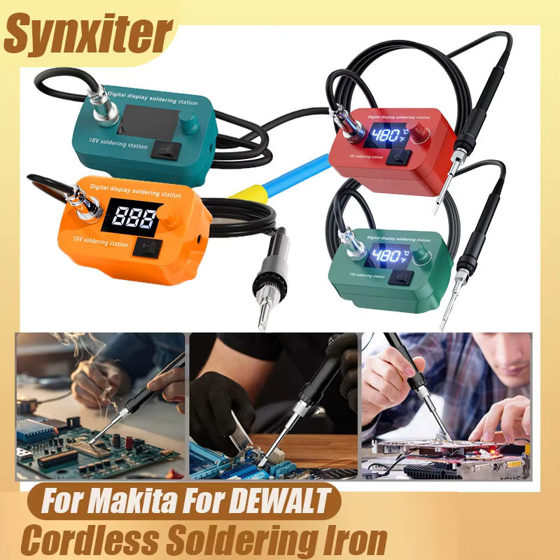 Synxiter Kabelloser Lötkolben 18 V mit einstellbarer Temperatur für Makita, DeWalt, Milwaukee und Bosch - Bild 2