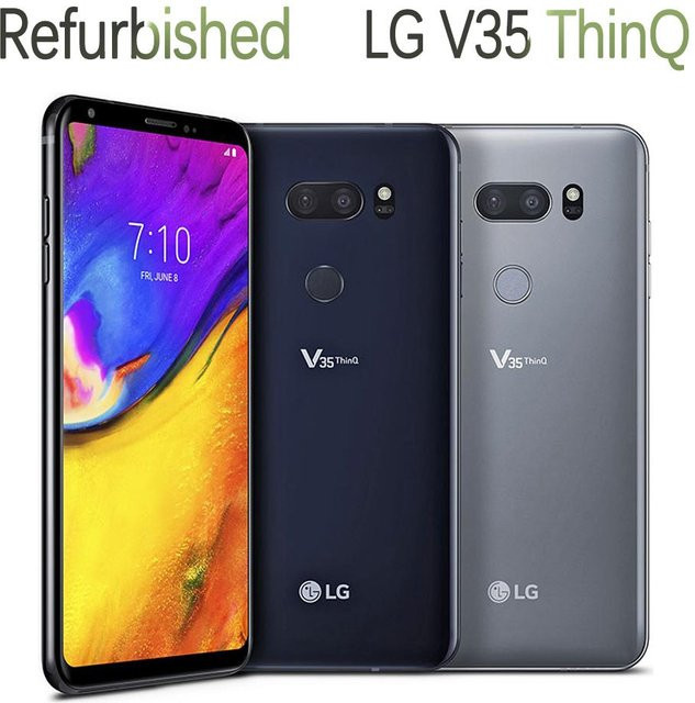 LG V35 Mobiltelefon Refurbished Schwarz 64GB ROM 6GB RAM 6.0 Display 4G/LTE Android - Bild 1