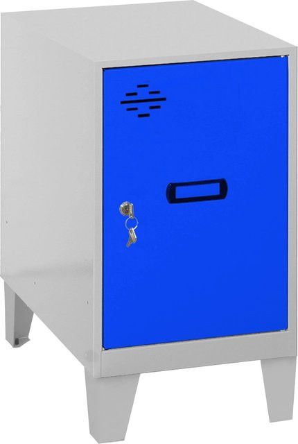 PROREGAL Schließfachwürfel AMEGO Spind mit Standfüßen in Blau-Grau, H x B x T: 57,5 x 30 x 50 cm - Bild 1