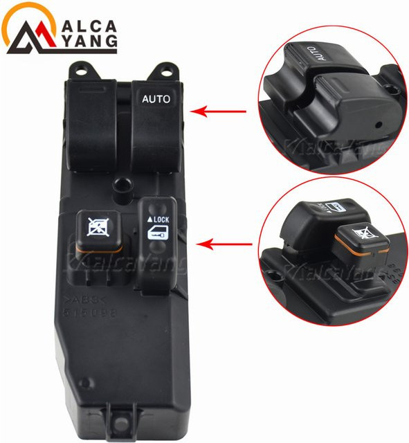 Malcayang Power Auto Fenster Schalter vorne rechts für Toyota Hiace 2006-2013 KDH20 TRH20, 14 Pins, Schwarz - Bild 1