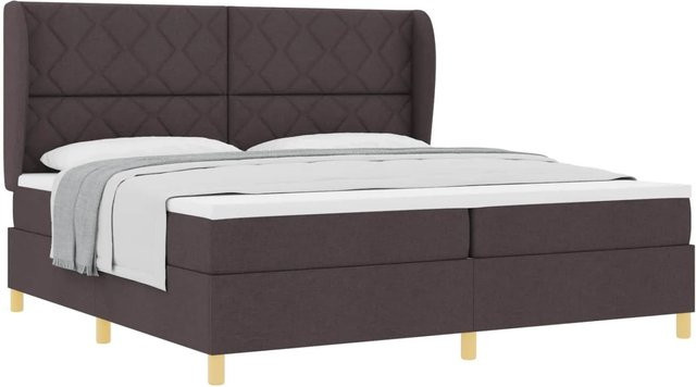 vidaXL Boxspringbett mit Matratze in Braun, B/T/H: 90 x 190 x 50 cm - Bild 1