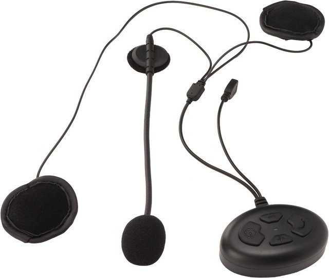Honor Electronics Bluetooth Headset für Motorradhelme mit Mikrofon für klare Anrufe, Schwarz - Bild 1