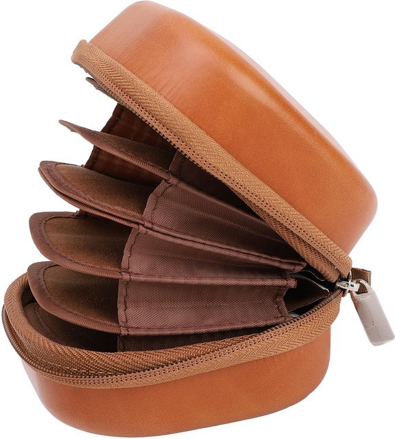 Koogeelife Kamerafiltertasche aus Vintage PU-Leder mit 8 Schichten als wasser- und stoßfester Aufbewahrungsorganisator in Braun - Bild 1