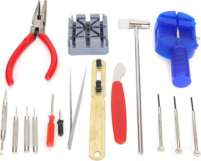 Uhrenreparaturwerkzeug, 16-teiliges Uhrmacher-Set, gray - Bild 1