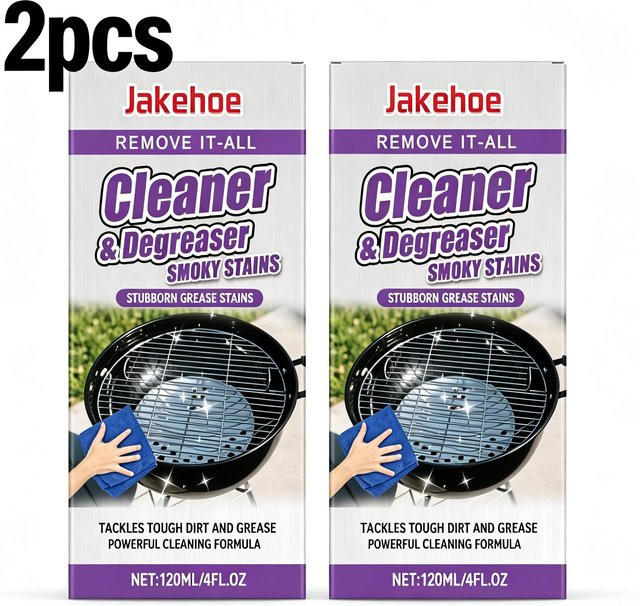 Jakehoe Öko BBQ Grillreiniger Ungiftiger Hochleistungs-Entfetter für Grills und Grillplatten 2 x 120 ml - Bild 1
