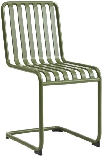 HAY Palissade Cantilever Stuhl aus pulverbeschichtetem Stahl in Grün - Bild 1