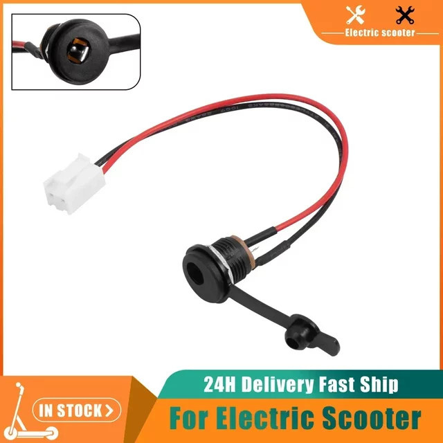EbikeParts DC5,5 x 2,1 mm Ladeanschluss Rundlochbuchse für Vivobike Elektroroller in Schwarz - Bild 1