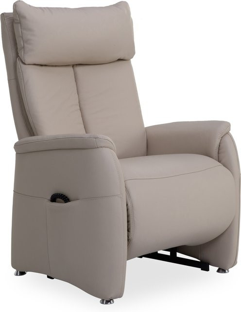 Relaxsessel vito VARIETY 5.1 aus Leder in Grau mit Armlehnen und Federkern - Bild 1
