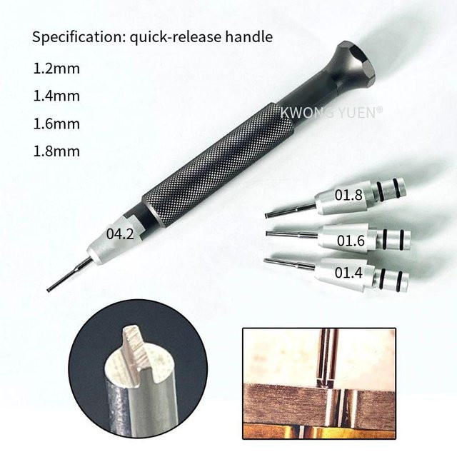 Kwong Yuen Reparaturwerkzeug, T-förmiges Schraubendreher-Set, Edelstahl, Silber, Unisex - Bild 1