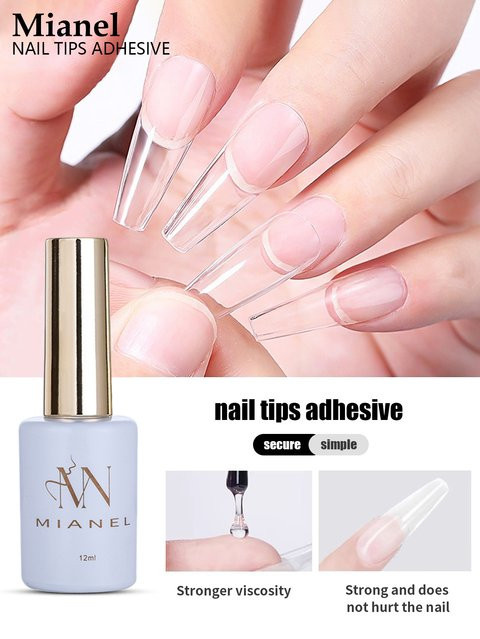 MIANEL Nagelspitzen-Klebstoff, 12 ml, UV/LED-Härtung - Bild 1