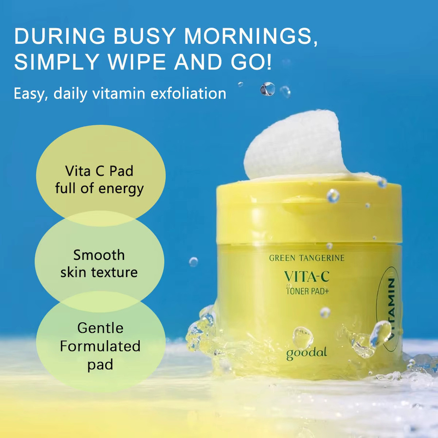 GOODAL Green Tangerine Vita C Toner Pad, 140 ml, Vitamin C - Bild 3