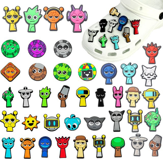 Potdemiel Schuh-Charms, Cartoon Sprunki Spiel-Serie, PVC - Bild 1