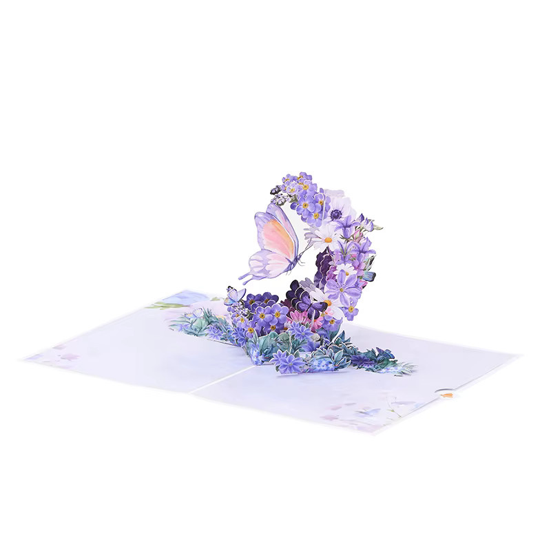 Opjoys Schmetterlings-Gänseblümchen Pop-Up-Karte in Multicolour aus Papier - Bild 3