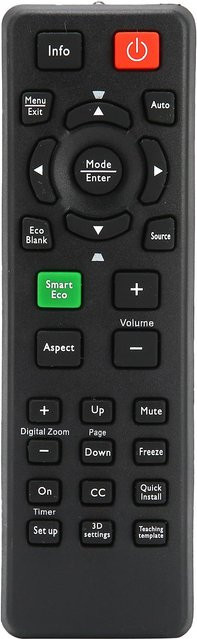 BenQ Fernbedienung in Schwarz passend für die Projektoren MS517 MX720 MW519 MS517F MS506 MX501 MH680 RC02 TH682ST - Bild 1