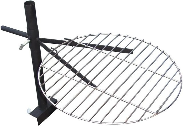 Lex Höhenverstellbarer und schwenkbarer Grillrost aus Edelstahl in Silber für Feuerschalen mit Durchmesser: 40 cm - Bild 1