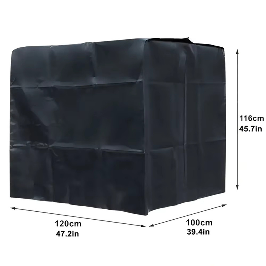 MY·BAKERMAN IBC Tote Abdeckung für 1000L Wasser Tanks, Wasserdichte Schutzhülle für den Außenbereich, Schwarz Grün - Bild 3