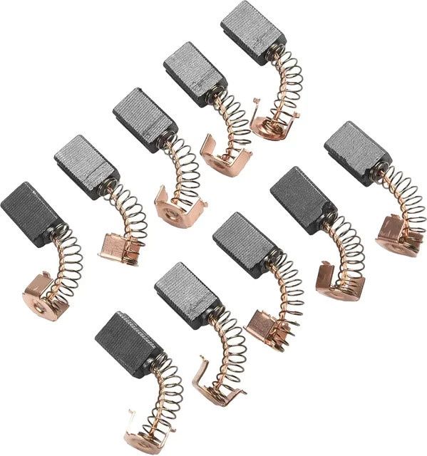 10er Set elektrische Kohlebürsten als Ersatzteile für Black+Decker Winkelschleifer G720, Maße: B: 5 mm, T: 8 mm, H: 12 mm - Bild 1