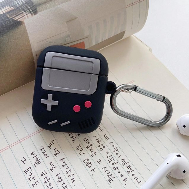 Rui Di Retro Spielkonsole Silikon Kopfhörerhülle für AirPods Pro und AirPods 3 in Schwarz - Bild 1