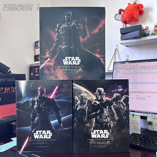 Play Arts Star Wars, Boba Fett Darth Vader Maul Stormtrooper, Actionfiguren, Set / Bundle - Bild 1