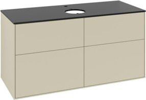 V&B Waschtischunterschrank Finion in Grau lackiert, Breite: 120 cm, Tiefe: 50,1 cm - Bild 1