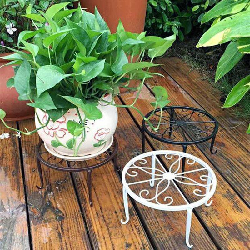 Eterna Home Blumentopfständer aus Eisen in Bronze, runder Pflanzenhalter aus Metall - Bild 2
