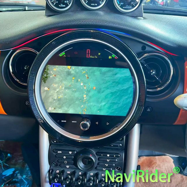 NAVIRIDER Android Autoradio mit Carplay, GPS-Navigation und Bluetooth für BMW Mini Cooper R50 R52 (2003-2007), Schwarz - Bild 1