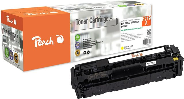 Peach HP 219A Toner W2192A Gelb (wiederaufbereitet) für HP Color LaserJet Pro MFP 3302 fdn und HP Color LaserJet Pro MFP 3302 fdw - Bild 1