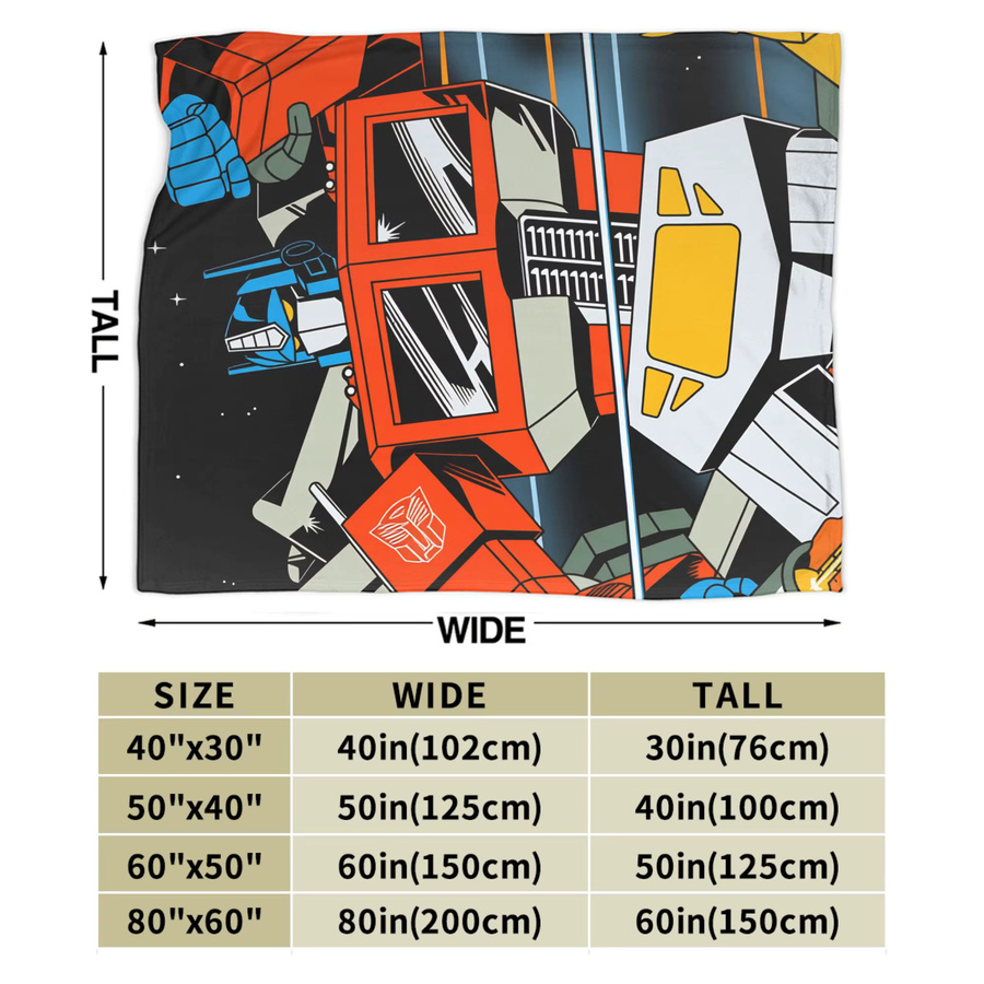 Warme Flanell-Decke Transformers Autobots von Potdemiel in Multicolour für Büro, Reise und Sofa - Bild 6