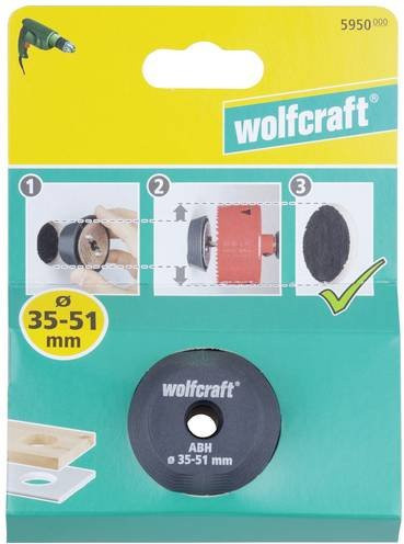 Wolfcraft 5950000 Aufbohrhilfe in Schwarz aus Kunststoff - Bild 1