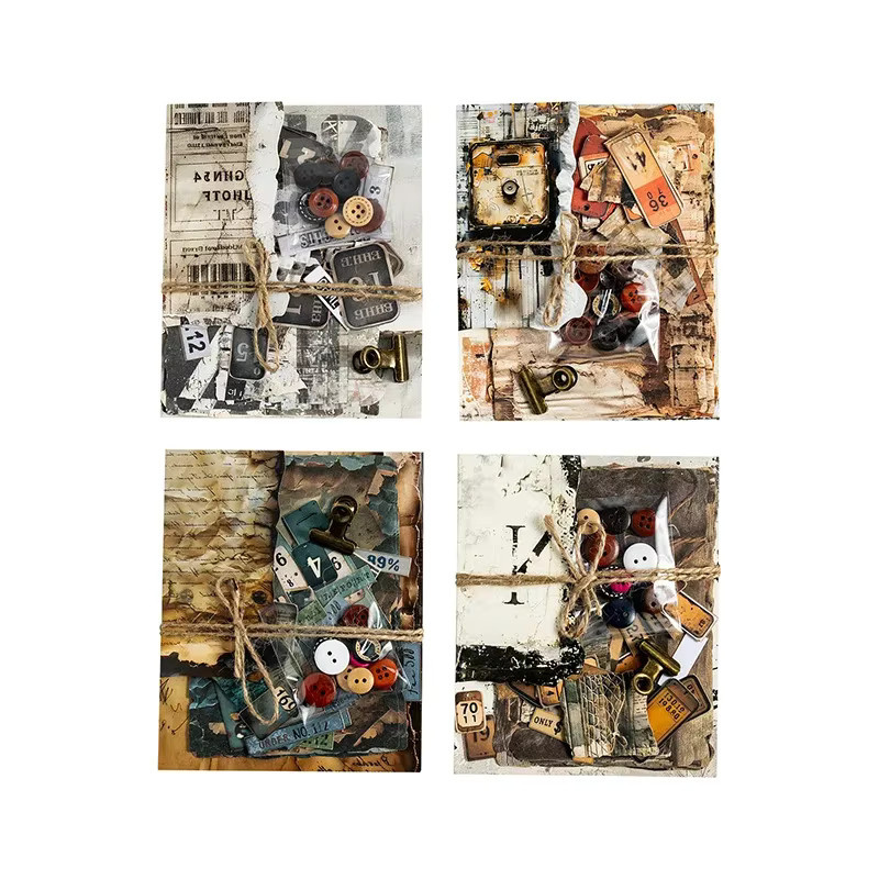 My Writing Pads Vintage Notizbuch mit 50 Blatt handgefertigtem Papier, Softcover, Multicolor, B: 17 cm, H: 12,5 cm - Bild 2