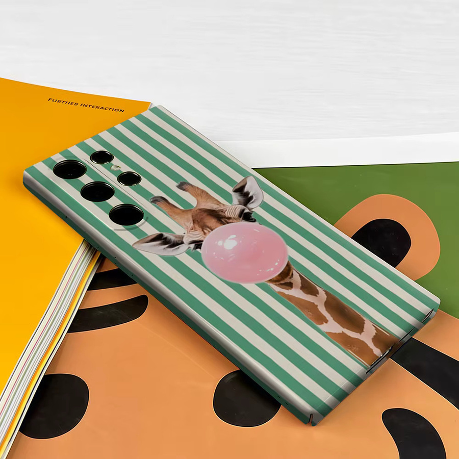 Aurbe Handyhülle mit HD Hard Bubble Giraffe Design für Samsung Galaxy S26 S25 S24 S23 Ultra Plus in Multicolour - Bild 3