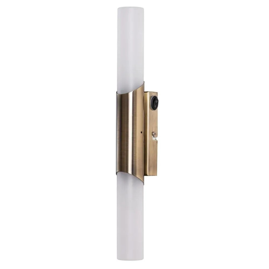Arte Lamp Spiegelleuchte Aqua-Bastone 2-flammig in Bronze mit weißem Glas, feuchtigkeitsresistent für das Badezimmer - Bild 2
