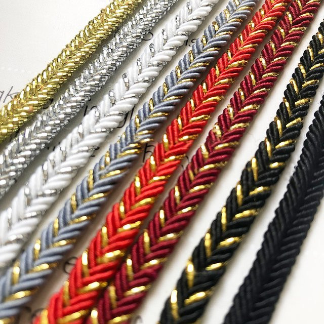 Geripptes Fischgrätband mit Streifenmuster, 6 mm Breite, dekorative gewebte Schnur für Wohnaccessoires in verschiedenen Farben - Bild 1