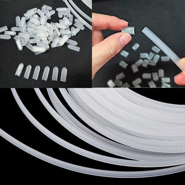Transparente Kunststoff-Endkappen für Näharbeiten und Hochzeitskleider in den Größen 5 mm, 6 mm, 8 mm und 10 mm - Bild 1