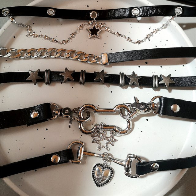 imixlot Choker Halskette, PU Leder, Schwarz, Damen - Bild 1
