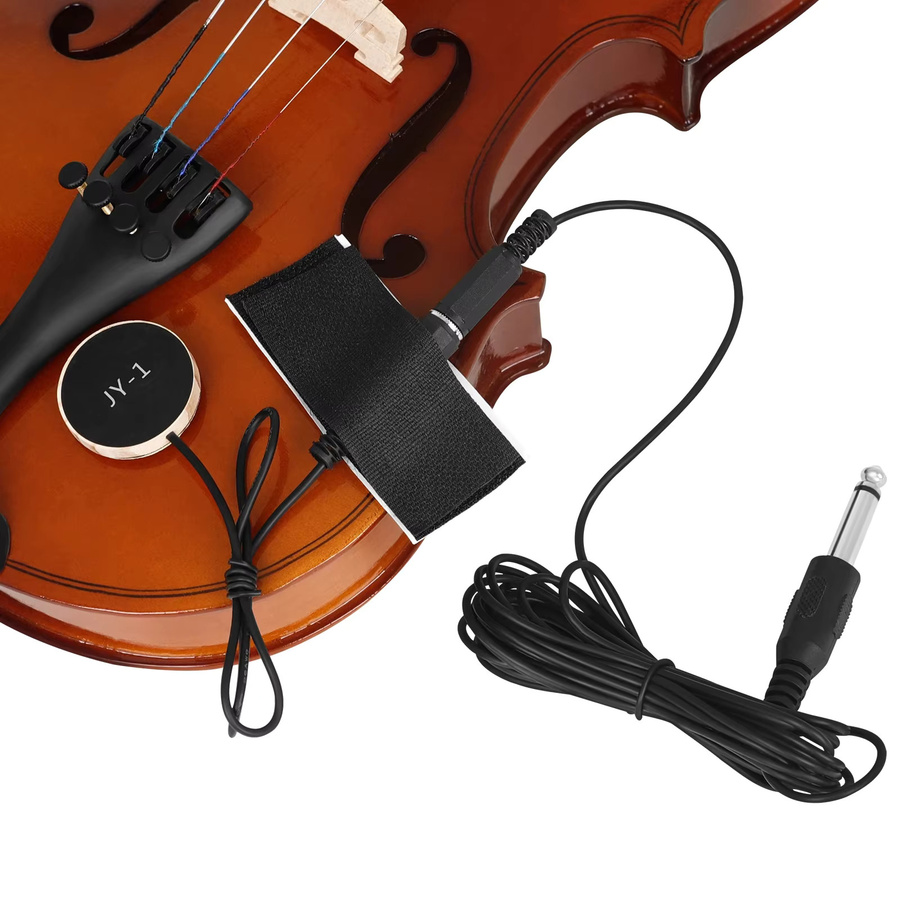 IRIN Akustikgitarren-Tonabnehmer Kontaktmikrofon Piezo-Tonabnehmer in Schwarz für Gitarre, Ukulele, Violine, Mandoline und Banjo - Bild 2