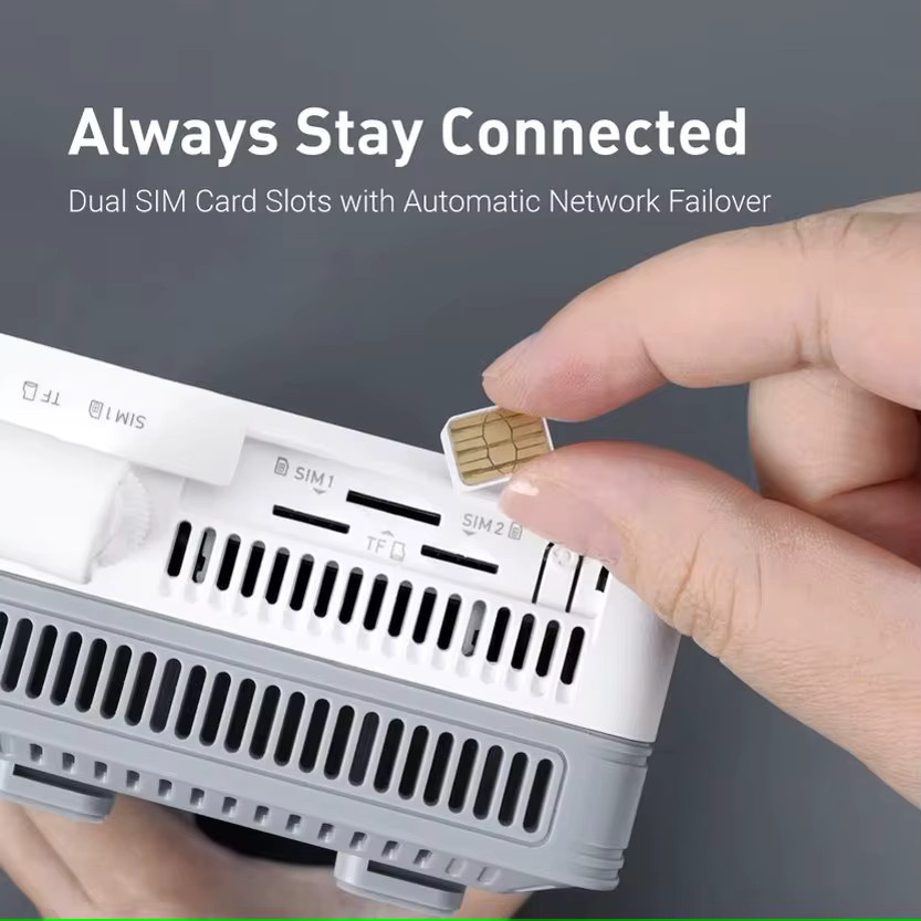 GL.iNet Puli AX GL-XE3000 Wi-Fi 6 5G Mobilfunk-Router mit Dual-Band, Dual-SIM-Steckplatz und 6400 mAh Akku in Weiß - Bild 2