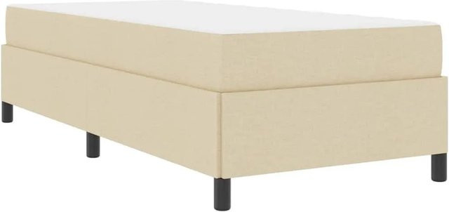 vidaXL Boxspringbett in Creme und Beige mit Stoffbezug, Breite: 90 cm, Tiefe: 200 cm - Bild 1